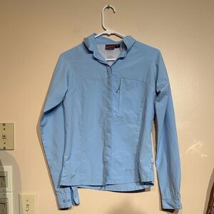 Shebeest Women's Sky Blue Button Down Shirt